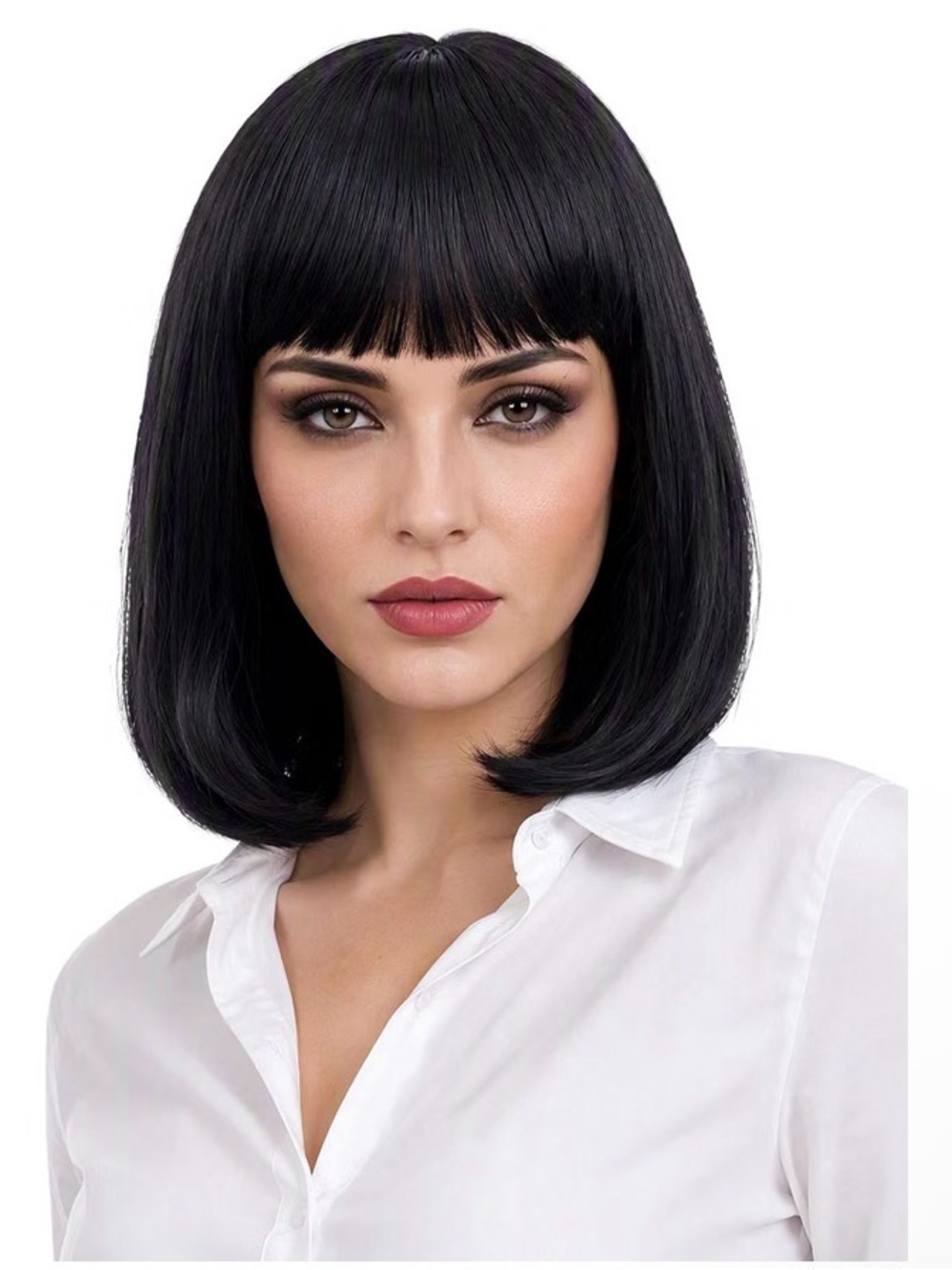 Pulp Fiction Mia Wallace Black Bob Wig